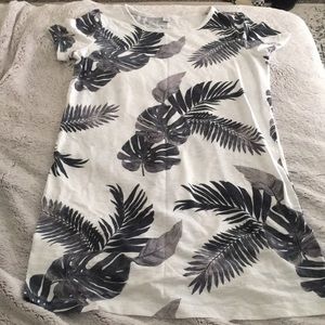 Palm leaf T-shirt dress